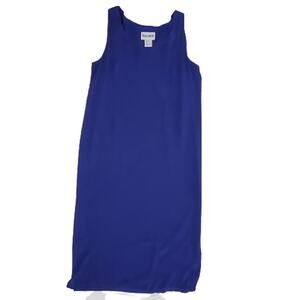 Plaza South Blue Sleeveless Lightweight Lined Long Dress Maxi Career Size 16